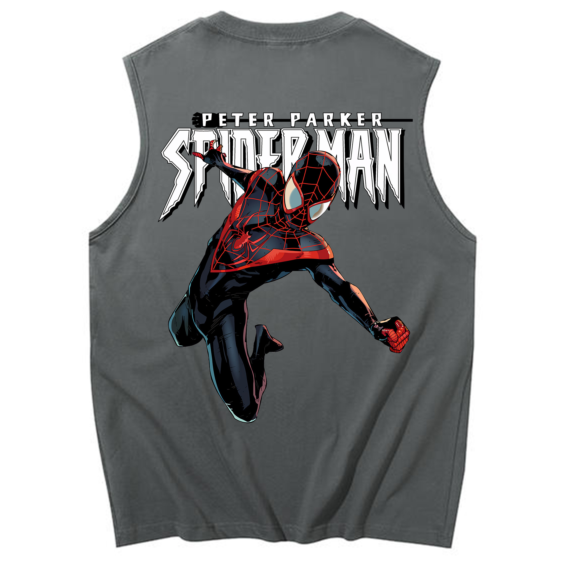（画像用） Spider Man スパイダーマン コットン100％タンクトップ（背面プリント）